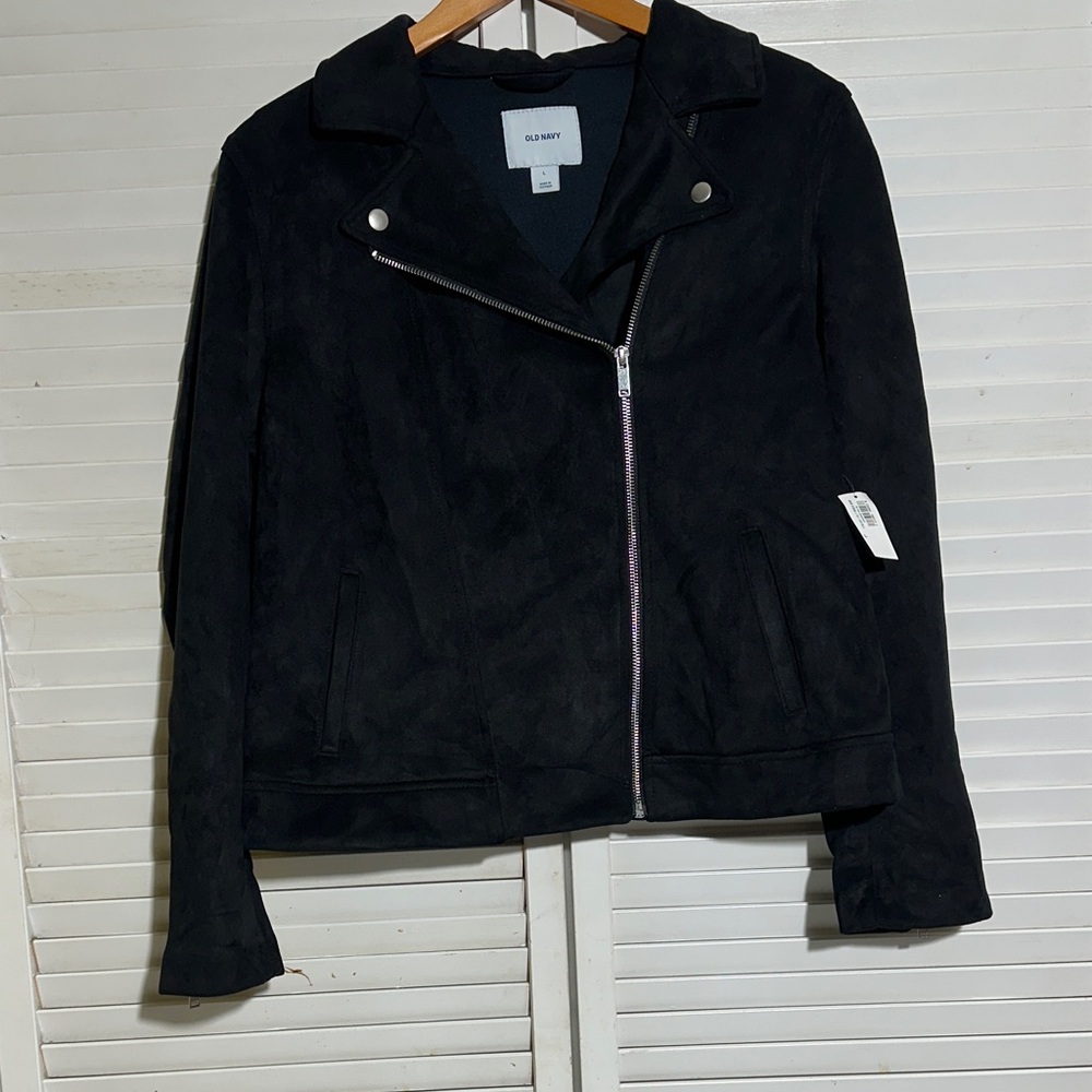 Old Navy Black Faux Leather Jacket